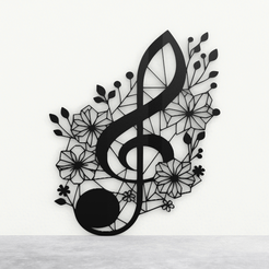 music-note-by-futurix3D.png MUSIC SIGN WALL ART 2D SCULPTURE