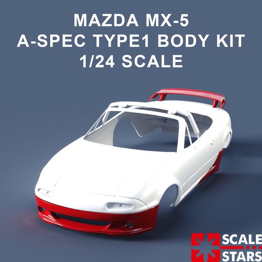 🚗 MAZDA MX5 a-SPEC Type 1 BODY KIT 1/24 scale・ 3D File for 3D