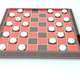 10.jpg Checkers Board Game 3D Print Model