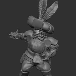 krasnal.png OBJ file Fantasy Football / Blood Ball Imperial dwarf linemen or blitzer・3D printable design to download