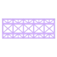 Lattice Single Track Bridge Deck with Guide Rails 152mm.stl Model Railway Single Track Straight Bridge Deck Lattice Sides