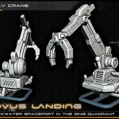 grav_crane_lowres.jpg Free STL file Hover Cargo Crane - 28-32mm Gaming - Novus Landing・3D printer design to download, ec3d