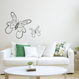 Thin-line-butterfly-display.png Thin lined Butterfly - Wall Art Decor