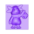 Luntik2-5-choko-2-body.stl mold for chocolate or cookies a purple furry alien named Moonzy Luntik real 3D Relief For CNC and sculpture building decor for decoration