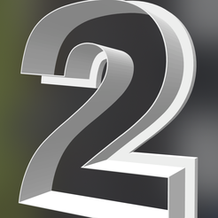 Captura de Pantalla 2020-07-20 a la(s) 22.56.59.png STL file Number 2 cookie cutter・3D print model to download