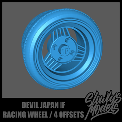 Devil-Japan-IF.png Fichier STL Devil Japan IF Racing Wheel avec 4 Offsets・Modèle pour imprimante 3D à télécharger