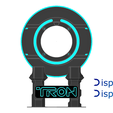 Light-Disk-with-plinth-1.png Tron Legacy Identity Disc / Tron Light Disk | Thematic Display Plinth & Wall Mount Included | By Collins Creations 3D
