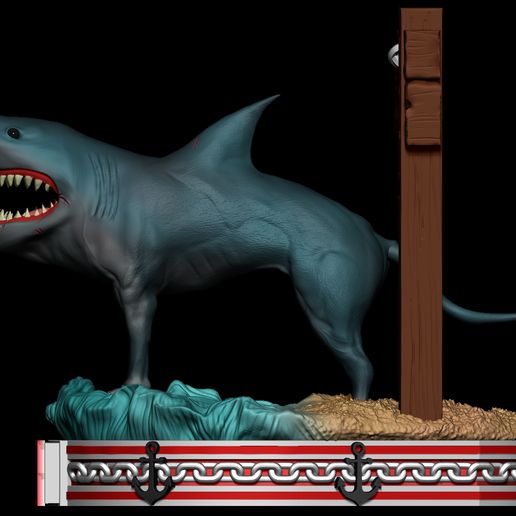: Fichier STL SHARK DOG・Modèle à imprimer en 3D à télécharger, Leogoldner3d