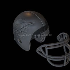 20230120_065505.jpg Fichier 3D Casque de football Miami Dolphins V2・Objet pour impression 3D à télécharger