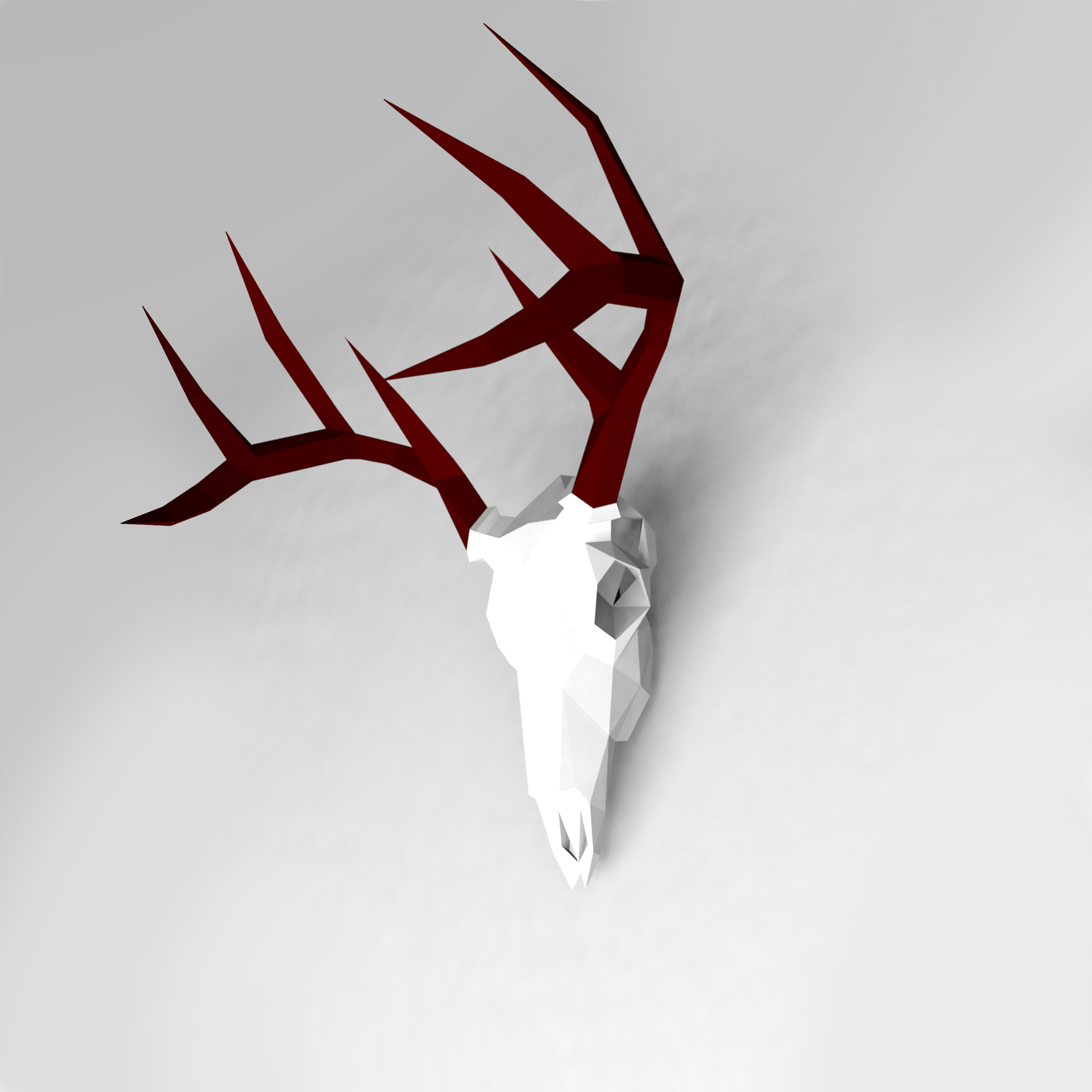 AWFVW.png Download OBJ file Low poly Deer Skull • Design to 3D print, vitascky