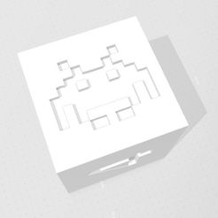 D6 - Space Invaders.jpg Fichier STL D6 - Logo du symbole extraterrestre des envahisseurs de l'espace・Design imprimable en 3D à télécharger, verasartsanddice