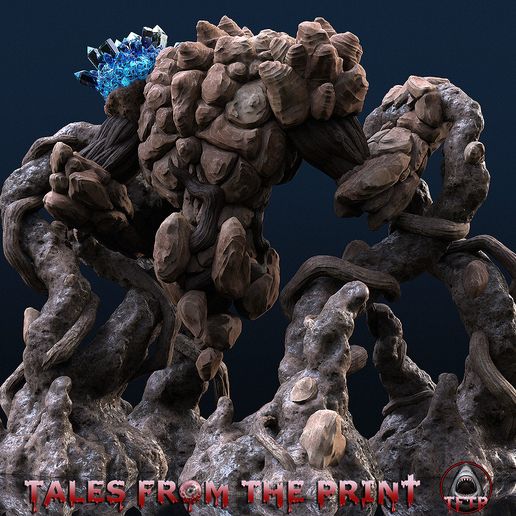 🌍 Elementar da terra - Golem de pedra - Versões de uma parte e de
