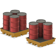 Oil-Drum-Spill-Pallet-1.png Model Railway Steel Oil Drums on Spill Pallets