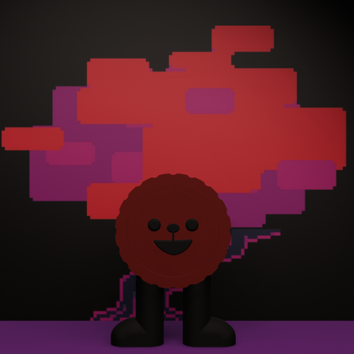 Deltarune – C. Round (Crownless) 3D Model / 👑 C. Round (без короны) – Deltarune 3D model