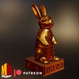 24C47810-184A-43B1-9324-391114C462F9.jpeg 2023 Year of the Rabbit 3D Printed Statue - Unique Decorative Piece for Home or Office