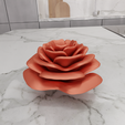 untitled3.png 3D Flower Rose Gift for Girlfriend with 3D Stl File & Valentines Gift, 3D Print File, Flower Art, Flower Gift, Rose Plant, Flower Decor