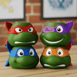 tmnt_planter07c.png Ninja Turtles Planter Pen Holder 4 models
