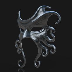 Scene1.516.png STL file Cthulhu mask・3D printing model to download