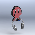 111.png Retro Pixel Art Headphone Holder