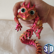 01.png Articulate Baby Dragon, print in place, no supports, toy