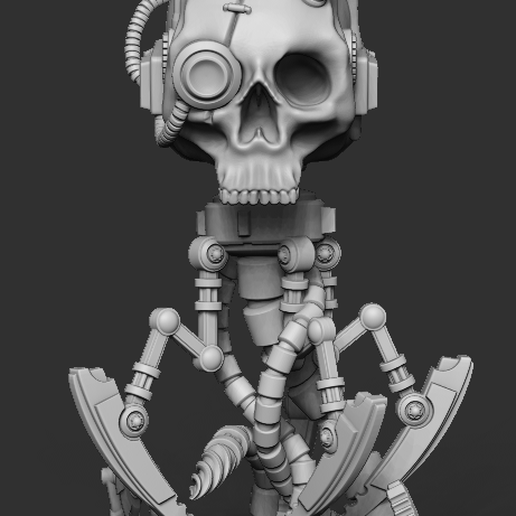 STL file Servo Servant Skull Display Figure・3D printing model to