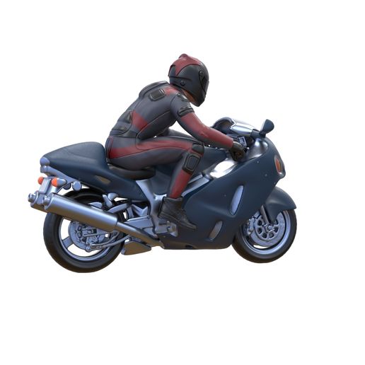 🏍️ Motor rider and motorcycle・ STL File for ・Cults
