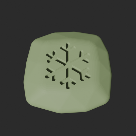 Snowflake Stone - 3D Printable Game Token