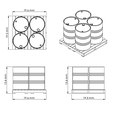 ACC-03_4x_Oil_Drums_Pallet_Dimensions.png 1:64 Industrial Warehouse Diorama Bundle