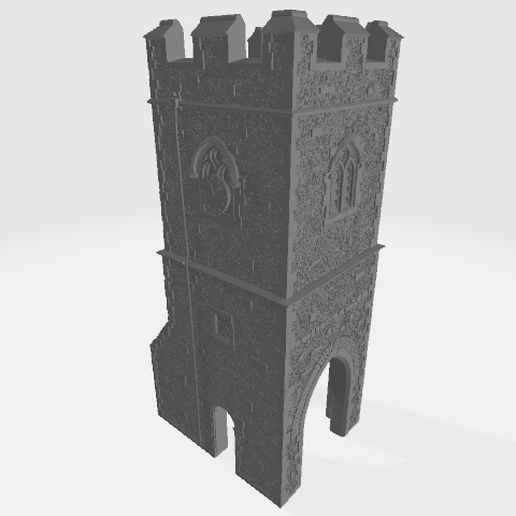 Clock-tower-low-texture-2.jpg Бесплатный STL файл OO HO Gauge / Scale Church Clock Tower for Model Railways (Low Texture Version)・3D-печатная модель для загрузки, Mini-MasonModels