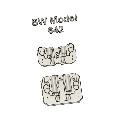 Smith and Wesson Model 642 BG Revolver Split Holster Mold