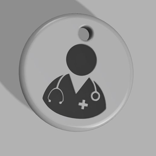 Doctor key ring 3D model