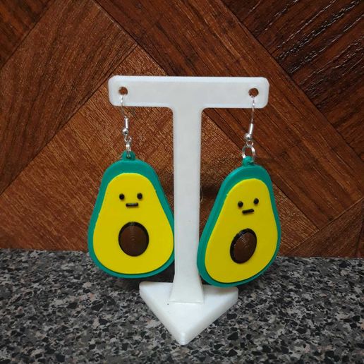 Avocado earrings 3D model