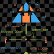 a7] \¥e ex Vy TN letters_bar ee Son ae chromed rod leiters_ base , eens Файл STL Лопасти Гравити Фолз (подробные)・3D-печатная модель для загрузки