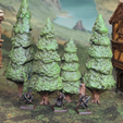 Pine-Trees-1-background-1.png PINE OR FIR TREES FOR TABLETOP WARGAMING SCATTER TERRAIN OR SCENERY- NO SUPPORTS NEEDED!