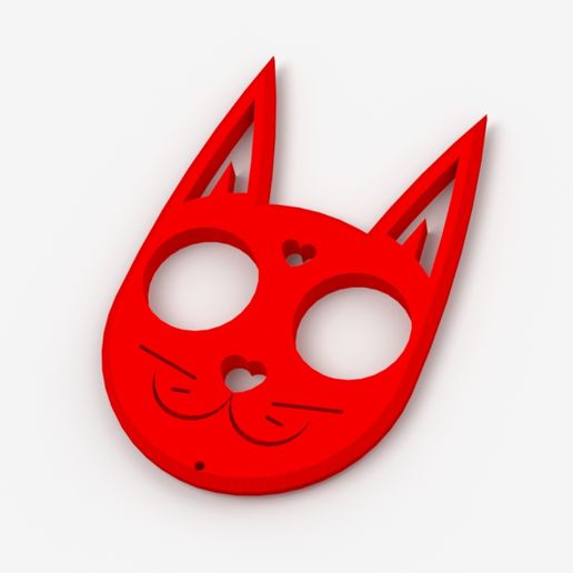🐱 Cat Keychain Self Defense・ STL File for ・Cults