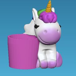 image4.jpeg pot ou porte-crayon licorne ne nécessite pas de support