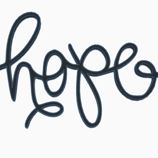 2D Hope arrow wall hanging 3D model