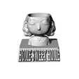 1.png cute lady-Home sweet home planter pot