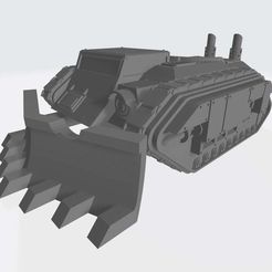 Tankette_Body.jpg Fichier STL gratuit Armée Interstellaire - Plateforme d'armes "Trench Raider" (raiders de tranchées)・Objet imprimable en 3D à télécharger, Cikkirock