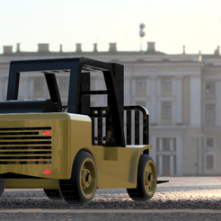 forkLift1.png Archivo OBJ gratis Carretilla elevadora・Objeto imprimible en 3D para descargar