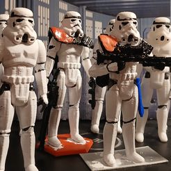 Star Wars .stl STORMTROOPER .3D action figure .OBJ Kenner style.