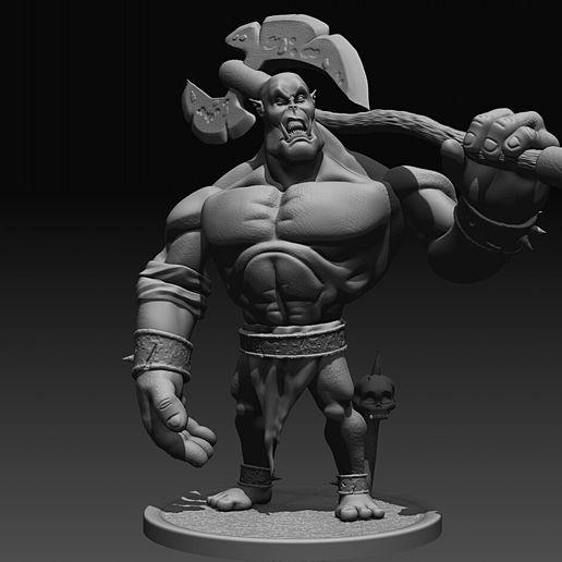 davide-barba-zbrush-document.jpg 3D file Fantasy Orc miniature・3D print design to download, DB3DCollectible