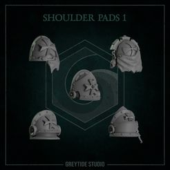 shoulderpadspack1.jpg 3D file Shoulder pads 1・Model to download and 3D print, GreyTideStudio