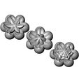 Miniset-Florentine-rosette-00.jpg Florentine rosettes onlay relief miniset 3D print model