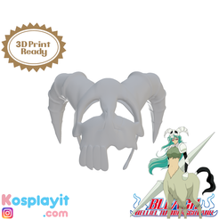 Kosplayit () .com Nelliel Centaur Mask 3D Model Digital File - Bleach Cosplay - Nelliel Cosplay - 3D Printing- 3D Print - Nelliel Mask