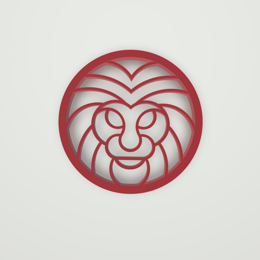 polymer clay cutter  lion 3D model