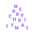 Christmas Tree Hanging Letters.stl Christmas Tree Hanging Sign