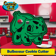 001-Bulbasaur-2D.png Fichier STL Découpeur de biscuits Bulbasaur・Plan pour impression 3D à télécharger
