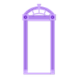 Door Frame.STL 1/12 Hinged dollhouse front door (Hinged model No.16) + Detailed door frame