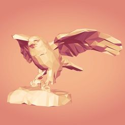 I1.jpg Statue d'aigle polygonale